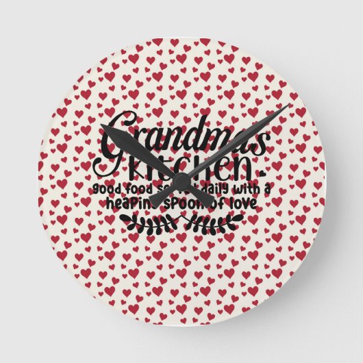 Acrylic wall clock  - Grandma's kitchen ラウンド壁時計 (正面)