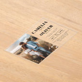 ACRYLIC Weddingが写真QrコードRSVPを招待 アクリル招待状 (レイダウン)