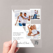 ACRYLIC Weddingが写真QrコードRSVPを招待 アクリル招待状 (インサイチュ (ポータブル))