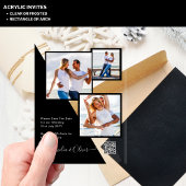 ACRYLIC Weddingが写真QrコードRSVPを招待 アクリル招待状
