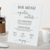 Acrylic Wedding Bar Menu Sign 台座サイン (インサイチュ)