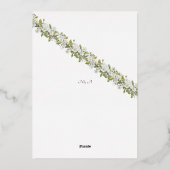 Acrylic Wedding Greenery And Flowers Invitation 箔招待状 (裏面)