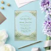 Acrylic Wedding Invitation Elegant Soft Green アクリル招待状 (インサイチュ (ウェディング))