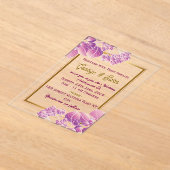 Acrylic Wedding Invitations  アクリル招待状 (レイダウン)