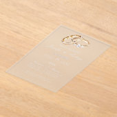 Acrylic wedding ring spanish アクリル招待状 (レイダウン)