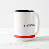 ACSの姉妹関係の黒くか赤いマグ ツートーンマグカップ (正面右)