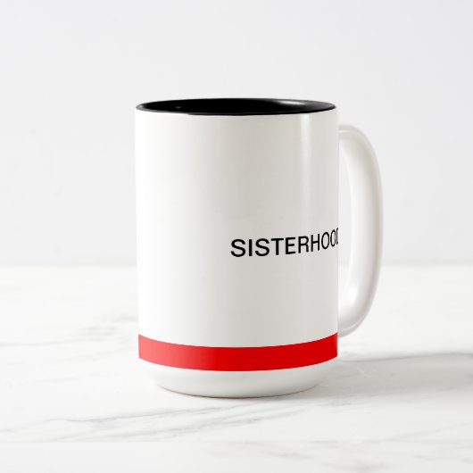 ACSの姉妹関係の黒くか赤いマグ ツートーンマグカップ (正面右)