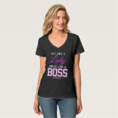 Act Like a Lady Cheer Like a Boss CheerMom Cheer M Tシャツ (正面フル)