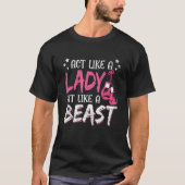 Act Like A Lady Hit Like A Beast   Boxing Gloves B Tシャツ (正面)
