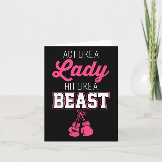 Act Like A Lady Hit Like A Boss Boxing  カード (正面)