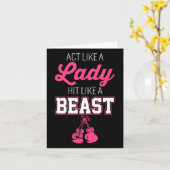 Act Like A Lady Hit Like A Boss Boxing  カード (黄色い花)