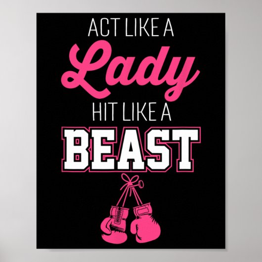 Act Like A Lady Hit Like A Boss Boxing  ポスター (正面)