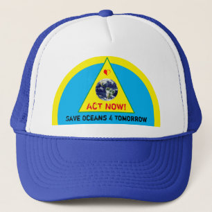 ACT NOW & 救 Oceans 4 Tomorrow - Climate (hat) キャップ