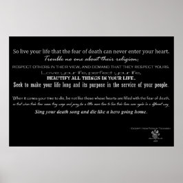 Act of Valor Poem - Poem by Tecumseh ポスター