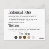 Act Surprised Funny Retro Photo Be My Bridesmaid P ポストカード (裏面)