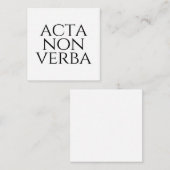 Acta Non Verba エンクロージャーカード (正面/裏面)