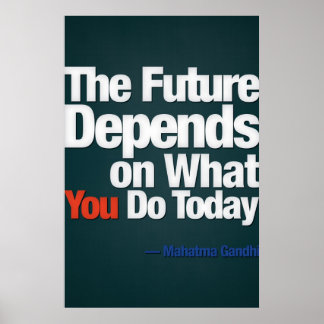 Action, - Gandhi (大きなテンプレート、編集可能) ポスター