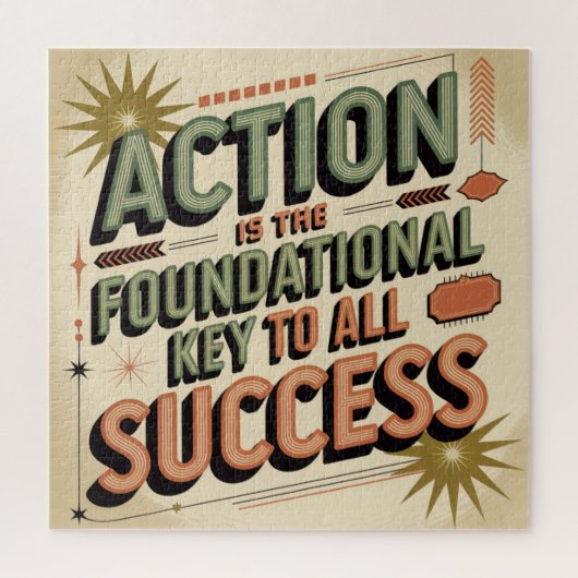 Action Is The Foundational Key To All Success ジグソーパズル (縦)