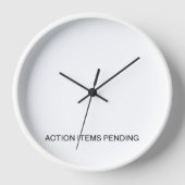 Action Items Pending | Industrial Wall Clock 壁時計 (正面)