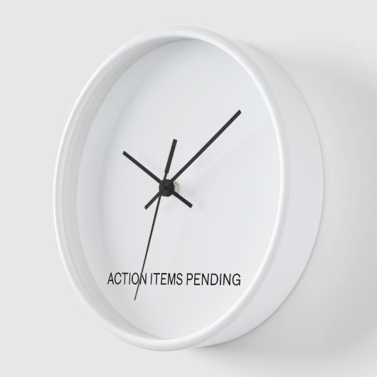 Action Items Pending | Industrial Wall Clock 壁時計 (傾斜)