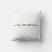 Action Items Pending | Minimalist Typography  クッション (正面)