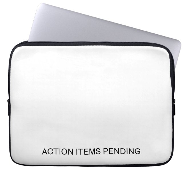 Action Items Pending | Padded Laptop Sleeve ラップトップスリーブ (正面)