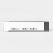 Action Items Pending | Premium Glass Desk Sign デスクネームプレート (正面)