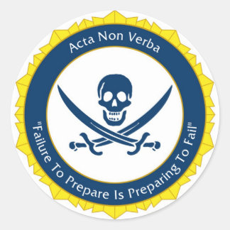 Action Not Words - Latin- Acta Non Verba ラウンドシール