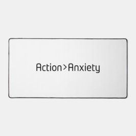 Action Over Anxiety Minimalist Large デスクマット
