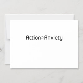 Action Over Anxiety Minimalist Magnetic Card マグネット招待状