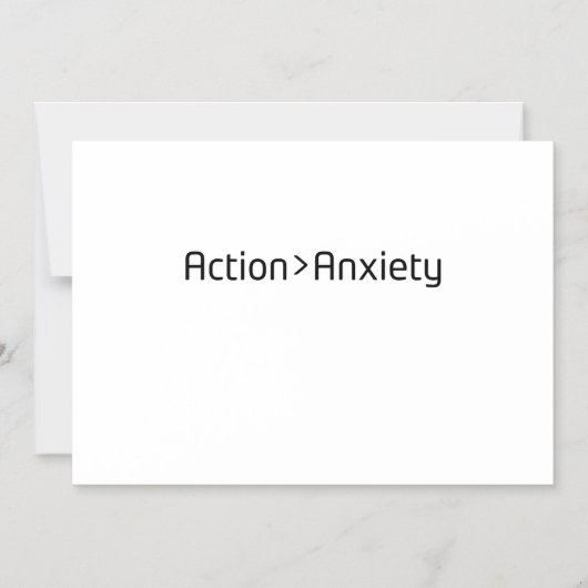 Action Over Anxiety Minimalist Magnetic Card マグネット招待状 (正面)