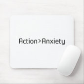 Action Over Anxiety Minimalist Mouse Pad マウスパッド (マウス)