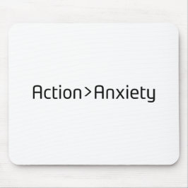 Action Over Anxiety Minimalist Mouse Pad マウスパッド