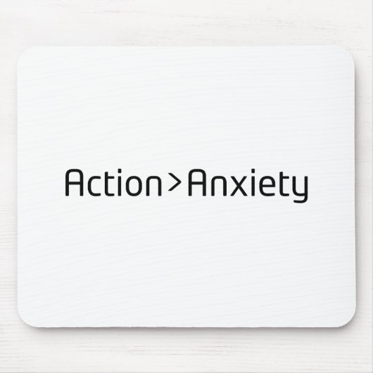 Action Over Anxiety Minimalist Mouse Pad マウスパッド (正面)