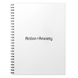Action Over Anxiety Minimalist Spiral Notebook ノートブック
