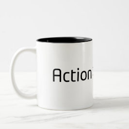 Action Over Anxiety Minimalist Two-Tone Coffee Mug ツートーンマグカップ