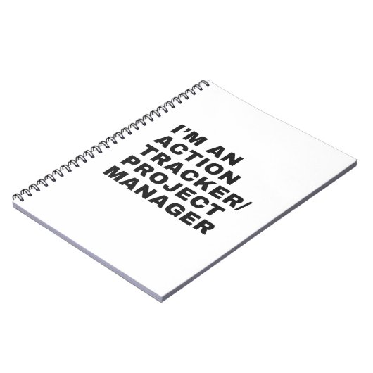 ACTION TRACKERまたはPROJECT MANAGERである ノートブック (左側)