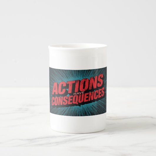 Actions Have Consequences Beer Stein ボーンチャイナマグカップ (正面)