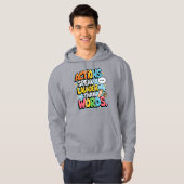 Actions Speak LAUNDER Than Words Hoodie - Funny Mo パーカ (正面フル)