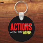 Actions Speak Louder キーホルダー (正面)