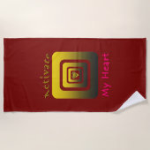 Activate My Heart ビーチタオル (正面)