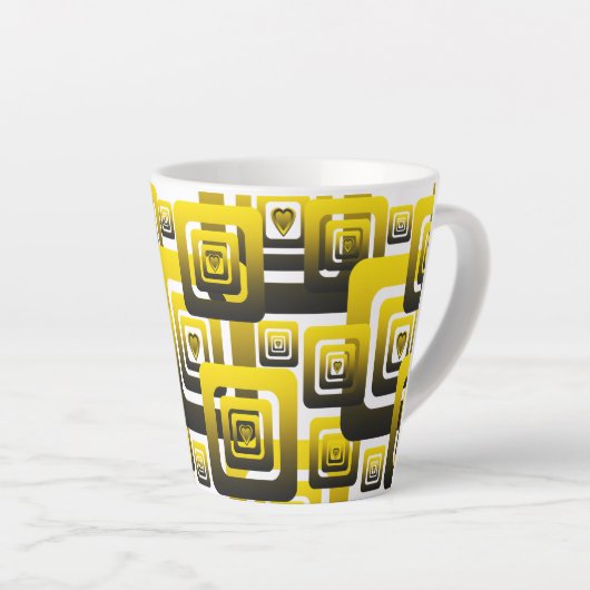 Activate My Heart Pattern カフェラテマグ (右アングル)