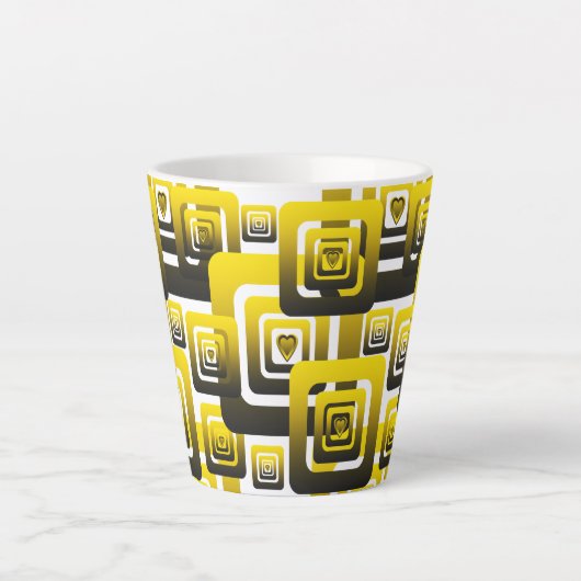 Activate My Heart Pattern カフェラテマグ (正面)