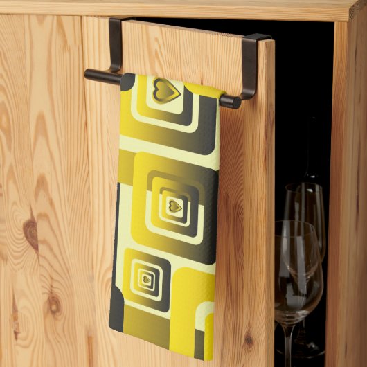 Activate My Heart Pattern キッチンタオル (三つ折り)