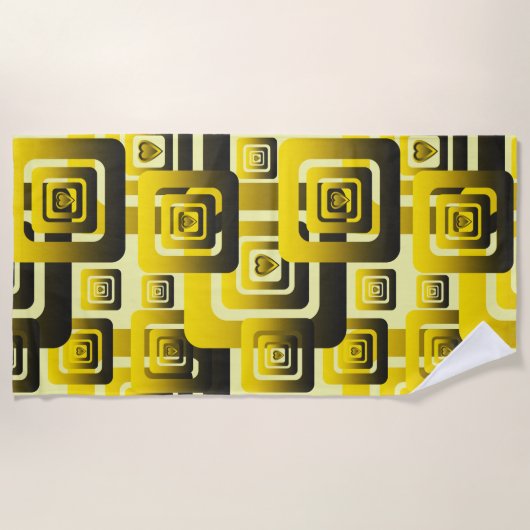 Activate My Heart Pattern ビーチタオル (正面)