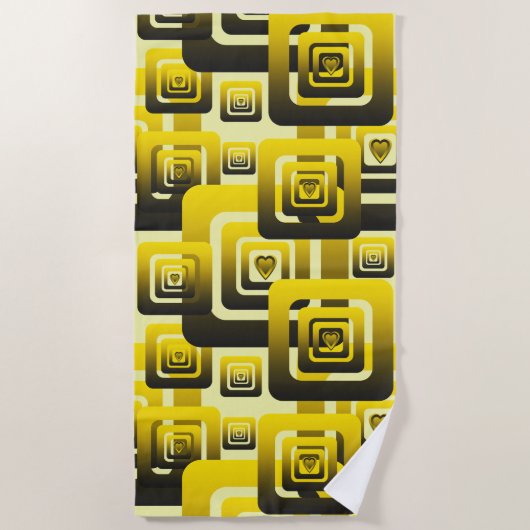 Activate My Heart Pattern ビーチタオル (正面)