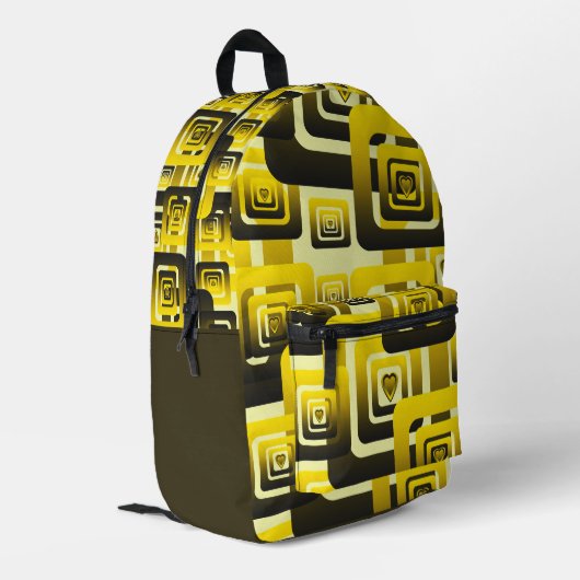 Activate My Heart Pattern プリントバックパック (裏面左端)