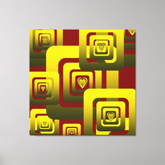 Activate My Heart Pattern Golden キャンバスプリント (正面)