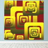 Activate My Heart Pattern Golden キャンバスプリント (インサイチュ (ウッドフロア))