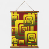 Activate My Heart Pattern Golden 吊り下げ型タペストリー (正面)